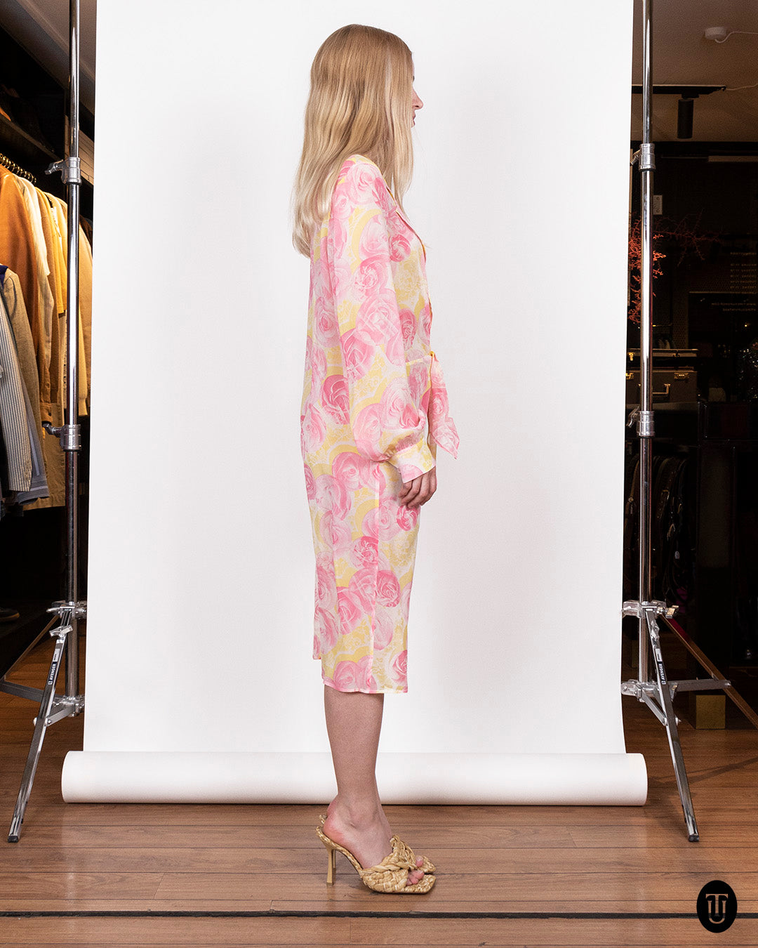 1990s Escada Sheer Floral Robe M