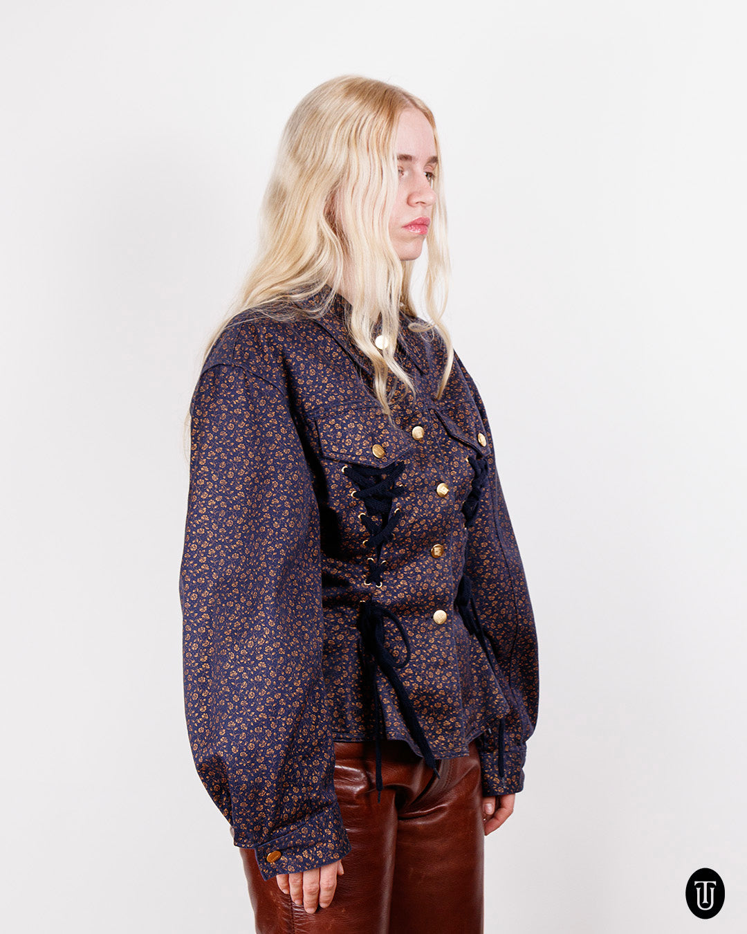 A 90s Jean Paul Gaultier Junior printed denim jacket S