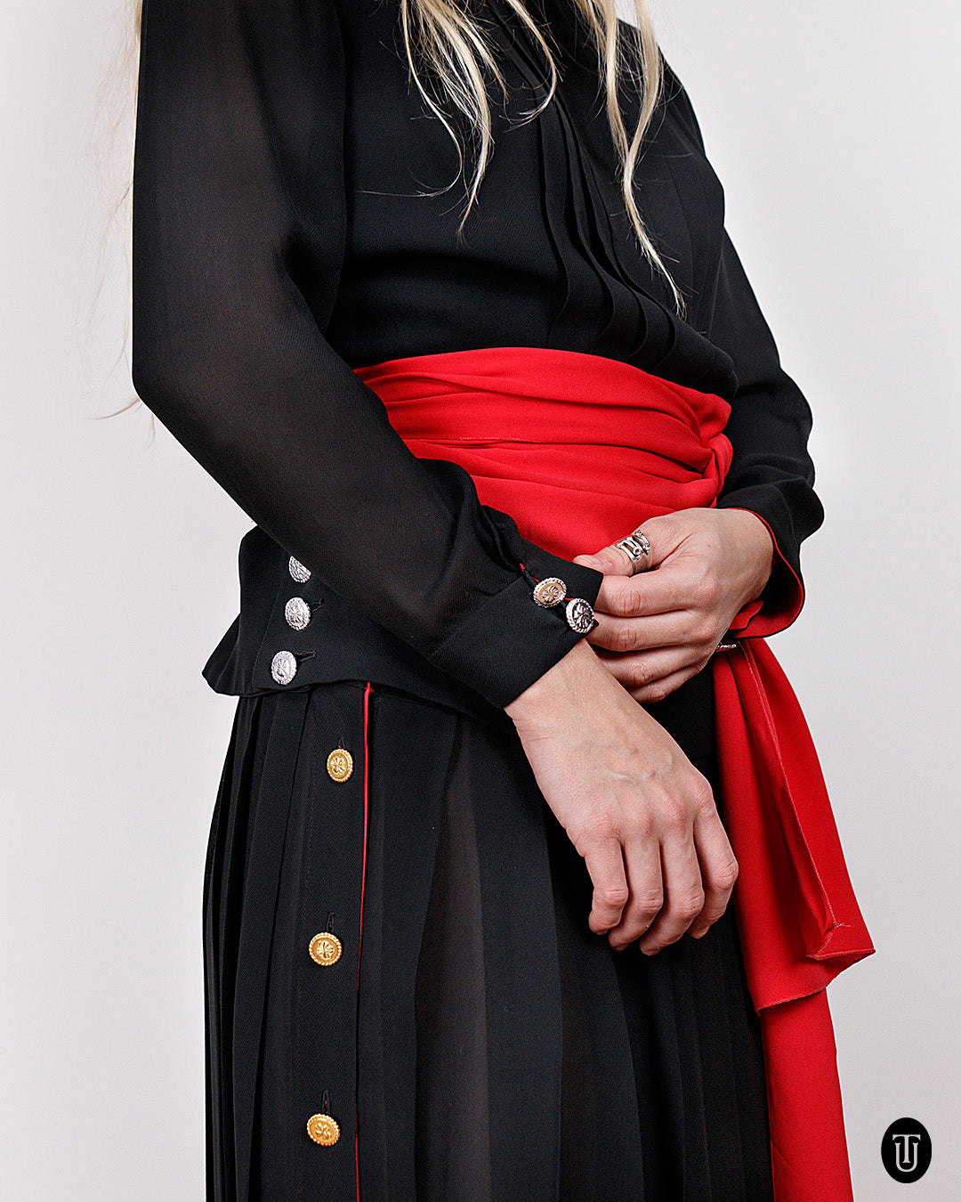 90s Chanel Black Two-Piece Dress S