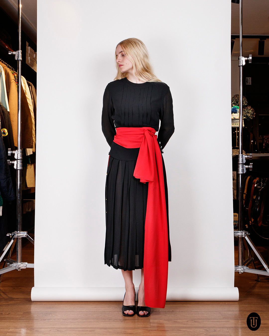 90s Chanel Black Two-Piece Dress S