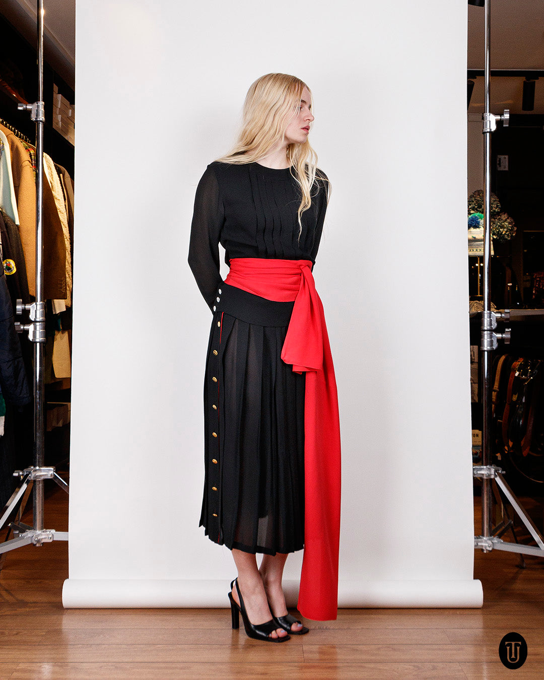 90s Chanel Black Two-Piece Dress S