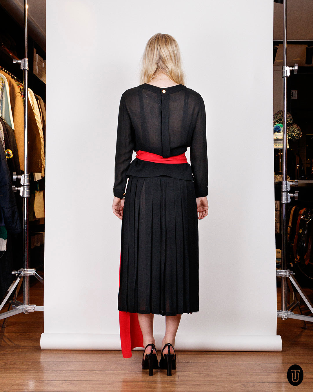 90s Chanel Black Two-Piece Dress S