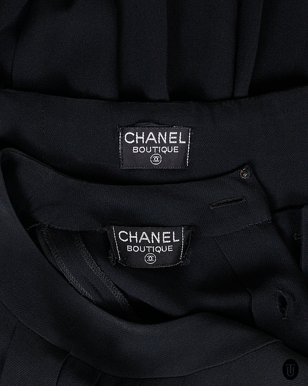 1990s Chanel Black Two-Piece Dress S