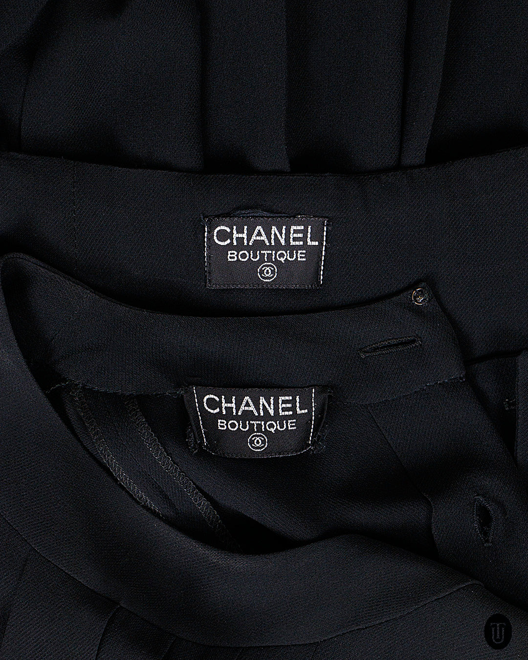 90s Chanel Black Two-Piece Dress S