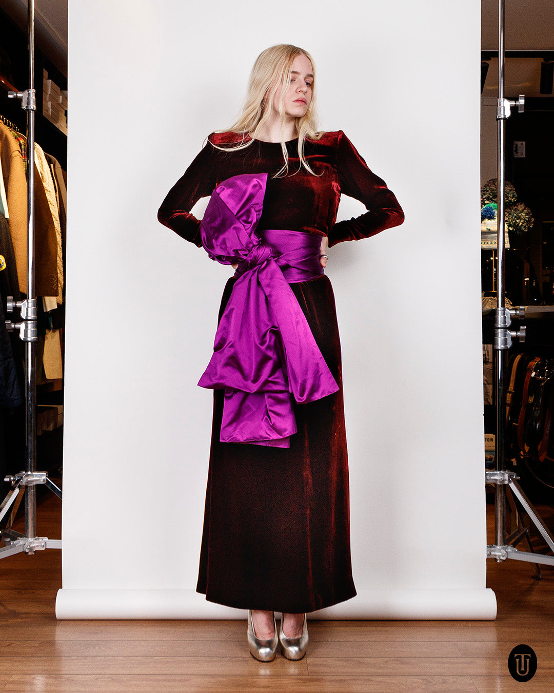 1980s YSL Haute Couture Silk and Velvet Dress S Time's Up Vintage 1980s YSL Haute Couture Silk and Velvet Dress S Time's Up Vintage