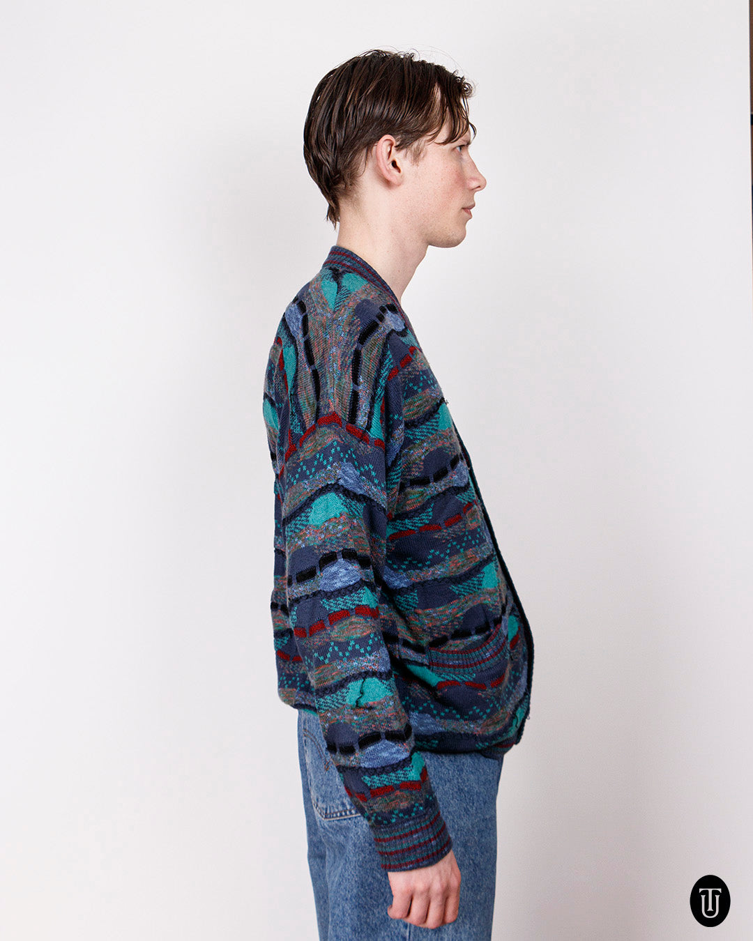 1980s Missoni Multicoloured Cotton Cardigan M