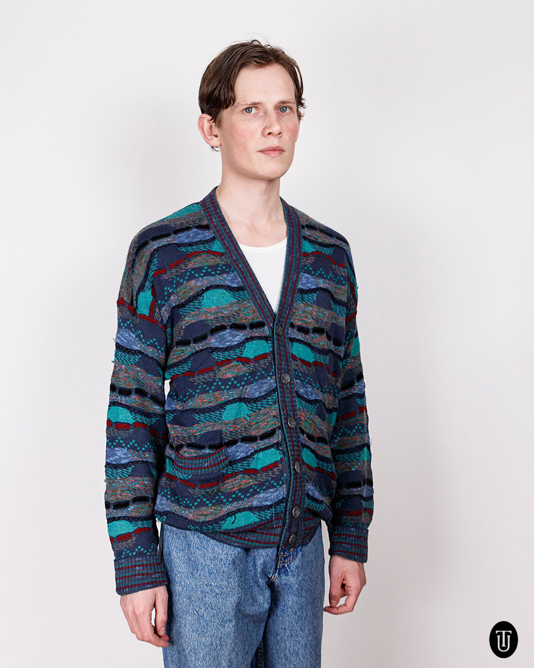 1980s Missoni Multicoloured Cotton Cardigan M