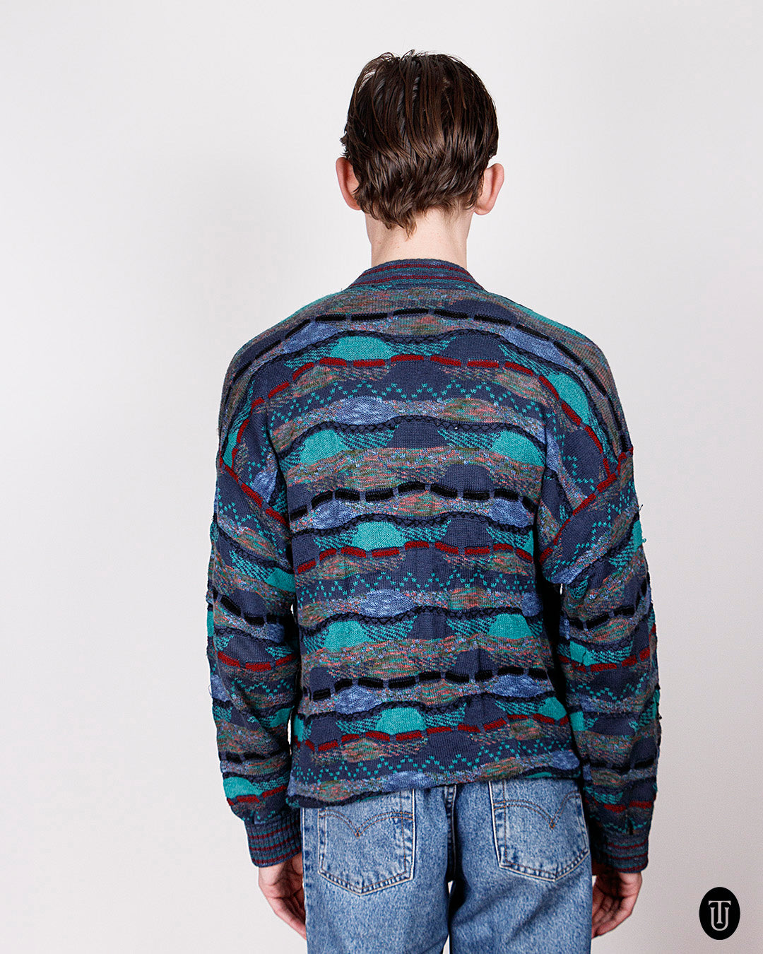 1980s Missoni Multicoloured Cotton Cardigan M